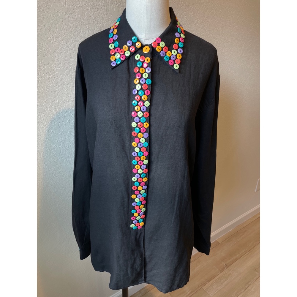 Vintage Unique Button Blouse